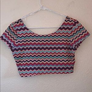 It’s a stripped crop top